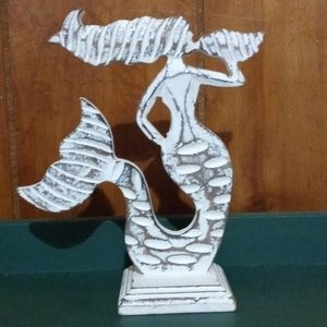Farmhouse mermaid wooden plaque/sculpture